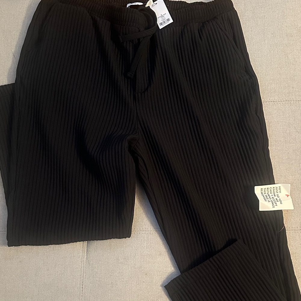 Men’s ASOS Black Ribbed Lounge Pants